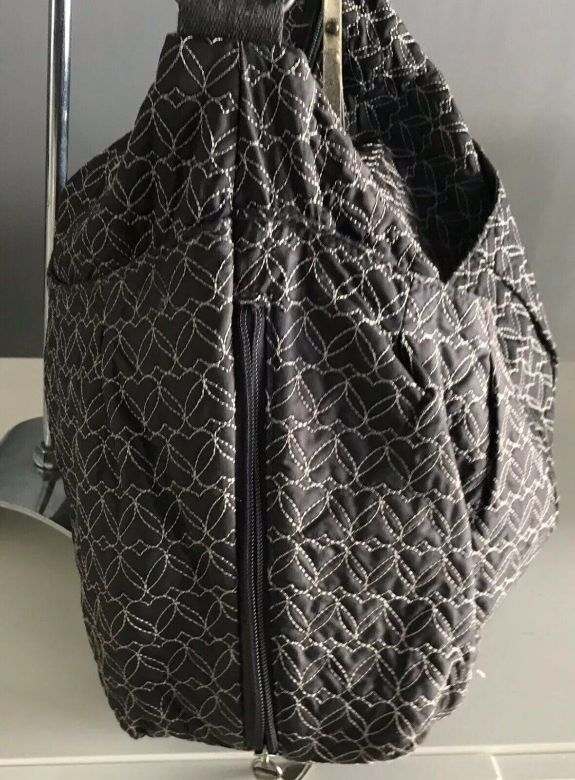 BABYMEL Nappy Bag Quilted Pewter Colour No Change Mat