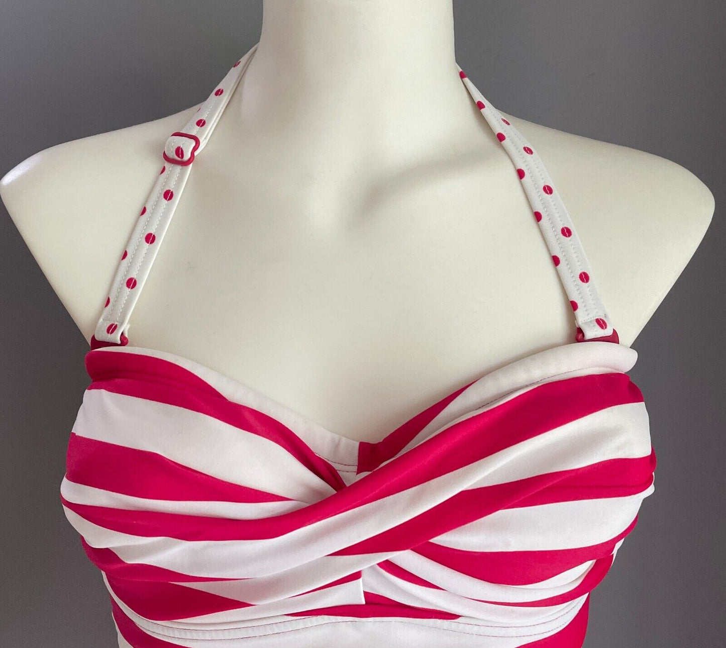 TARGET Bathers Red White Stripe One Piece Swimsuit Ladies Size 8 1940's look NEW