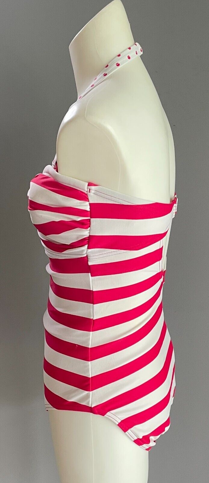 TARGET Bathers Red White Stripe One Piece Swimsuit Ladies Size 8 1940's look NEW