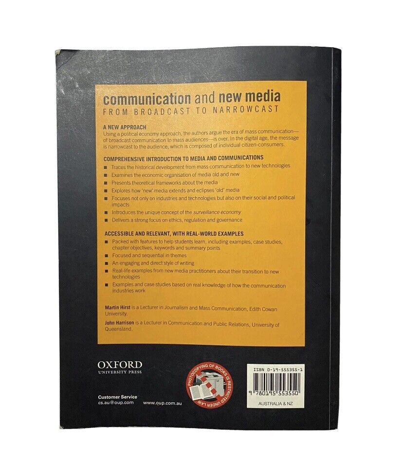 PB Communication and New Media From Broadcast to Narrowcast M Hirst J Harrison