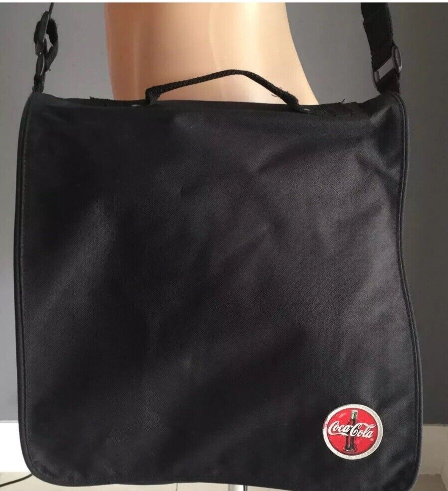 Original COCA COLA Shoulder Bag Promo Unisex Black Messenger Cross Body Laptop