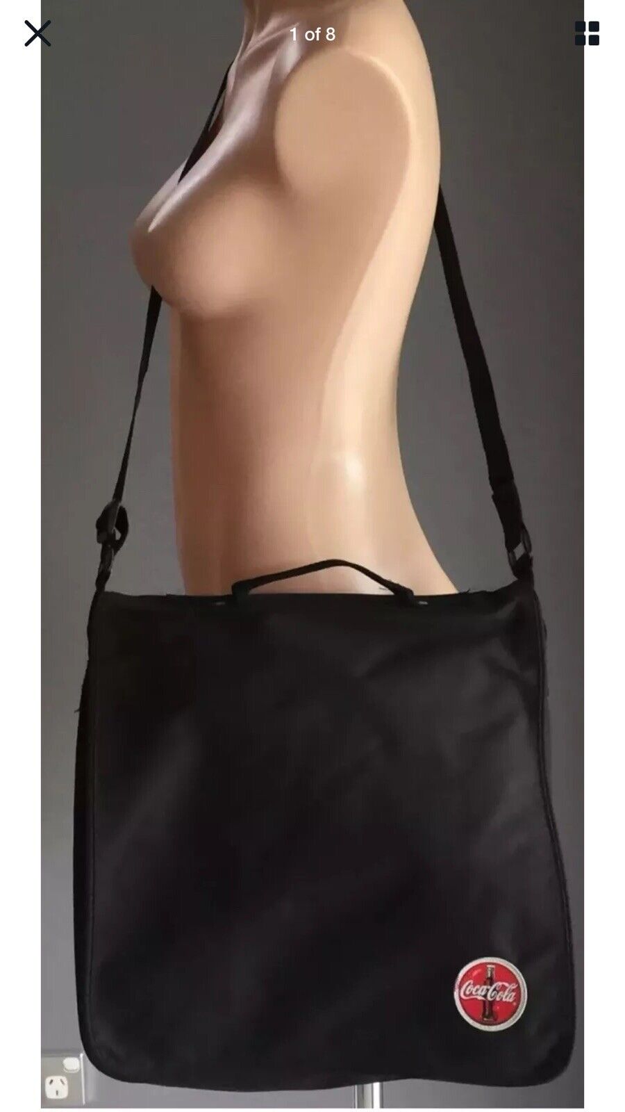 Original COCA COLA Shoulder Bag Promo Unisex Black Messenger Cross Body Laptop