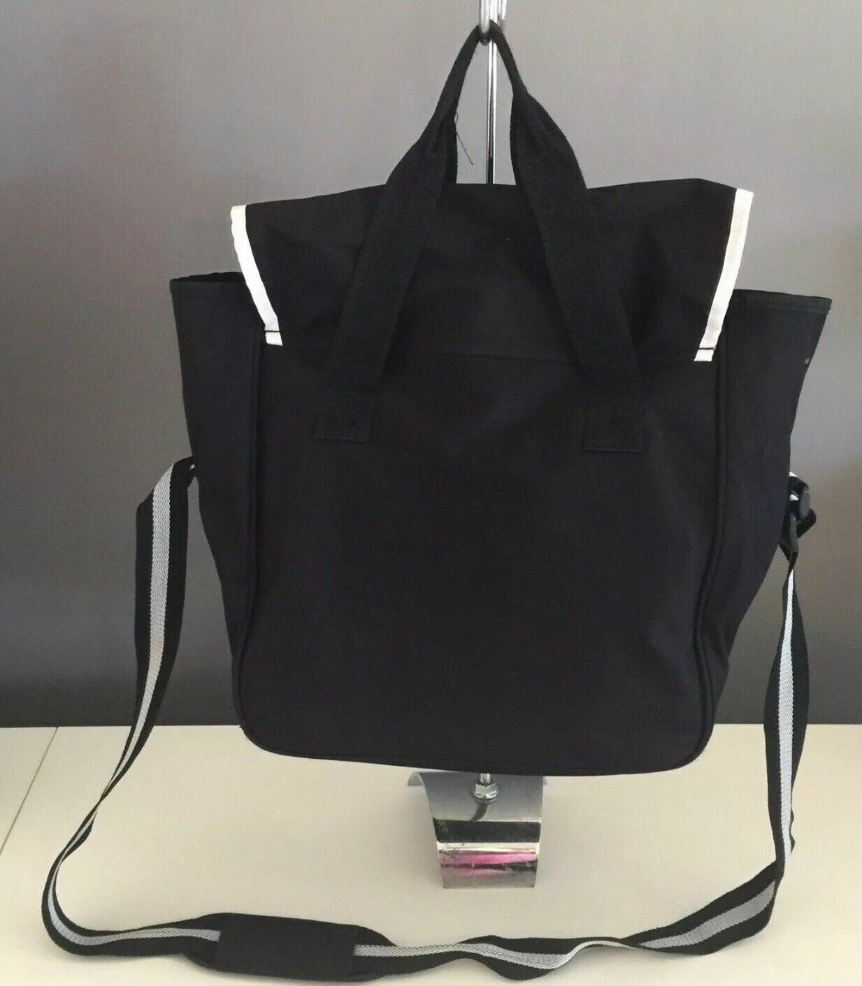 COCA COLA Shoulder Bag Black & White Red Trim Messenger Cross Body Clutch NEW