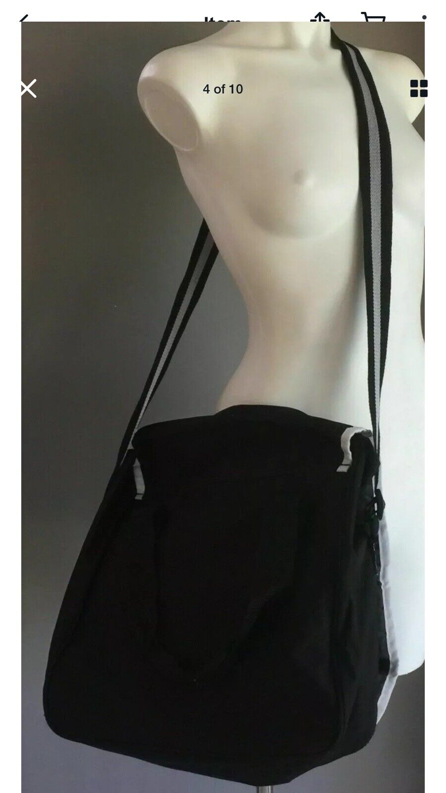 COCA COLA Shoulder Bag Black & White Red Trim Messenger Cross Body Clutch NEW