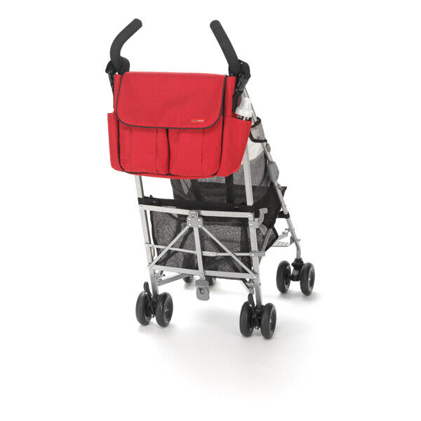 SKIP HOP "Dash" Nappy Bag Red & Black Baby Diaper - Can be Attached to Stroller
