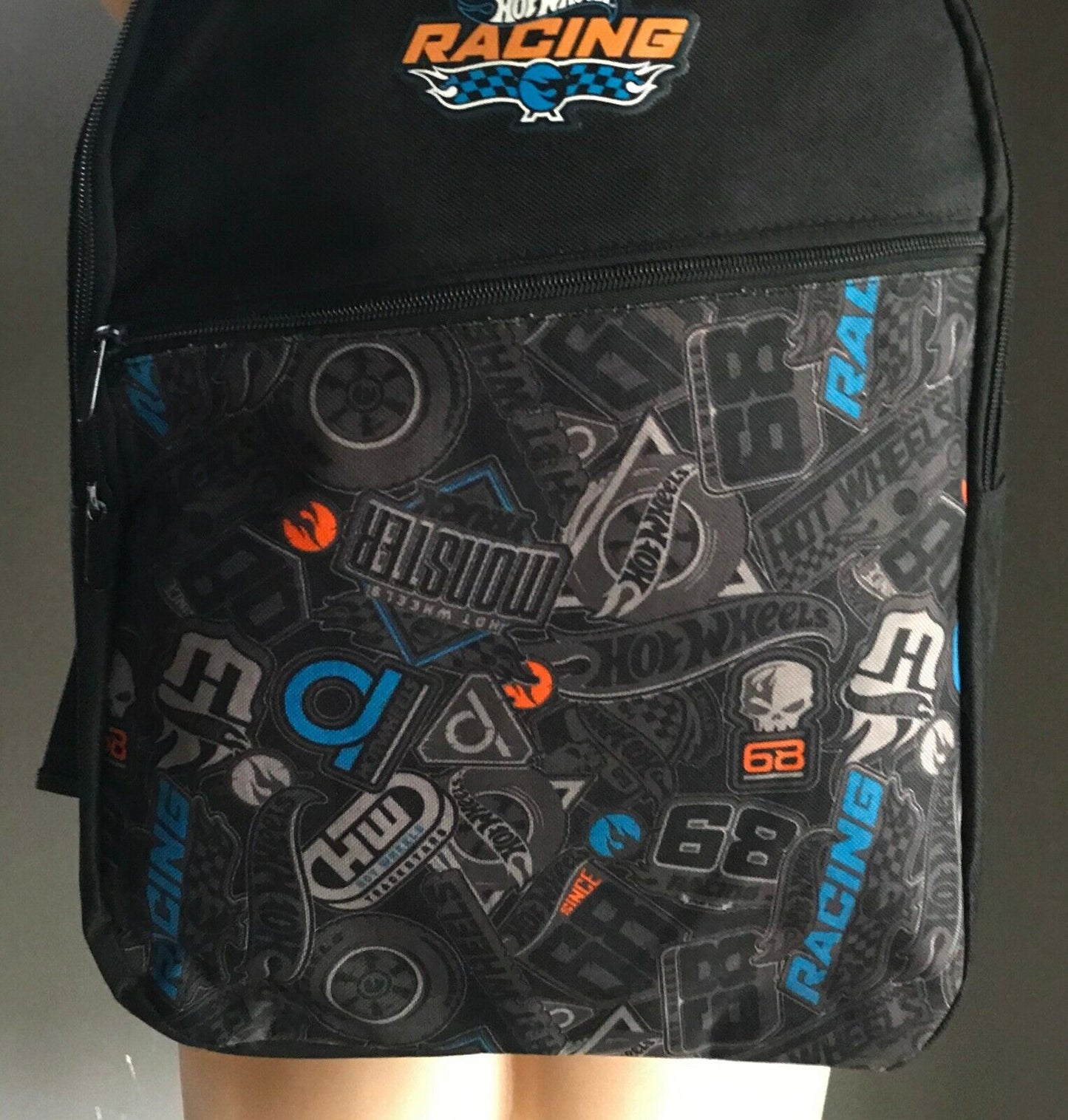 BackPack HOT WHEELS RACING Black Adjustable School ShouLder Bag Toy Storage