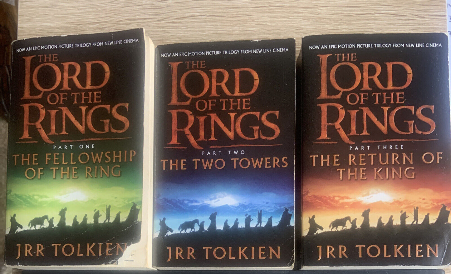 THE LORD OF THE RINGS 3 Book Bundle Trilogy  JRR Tolkien PB Film Tie-In 2001 PB