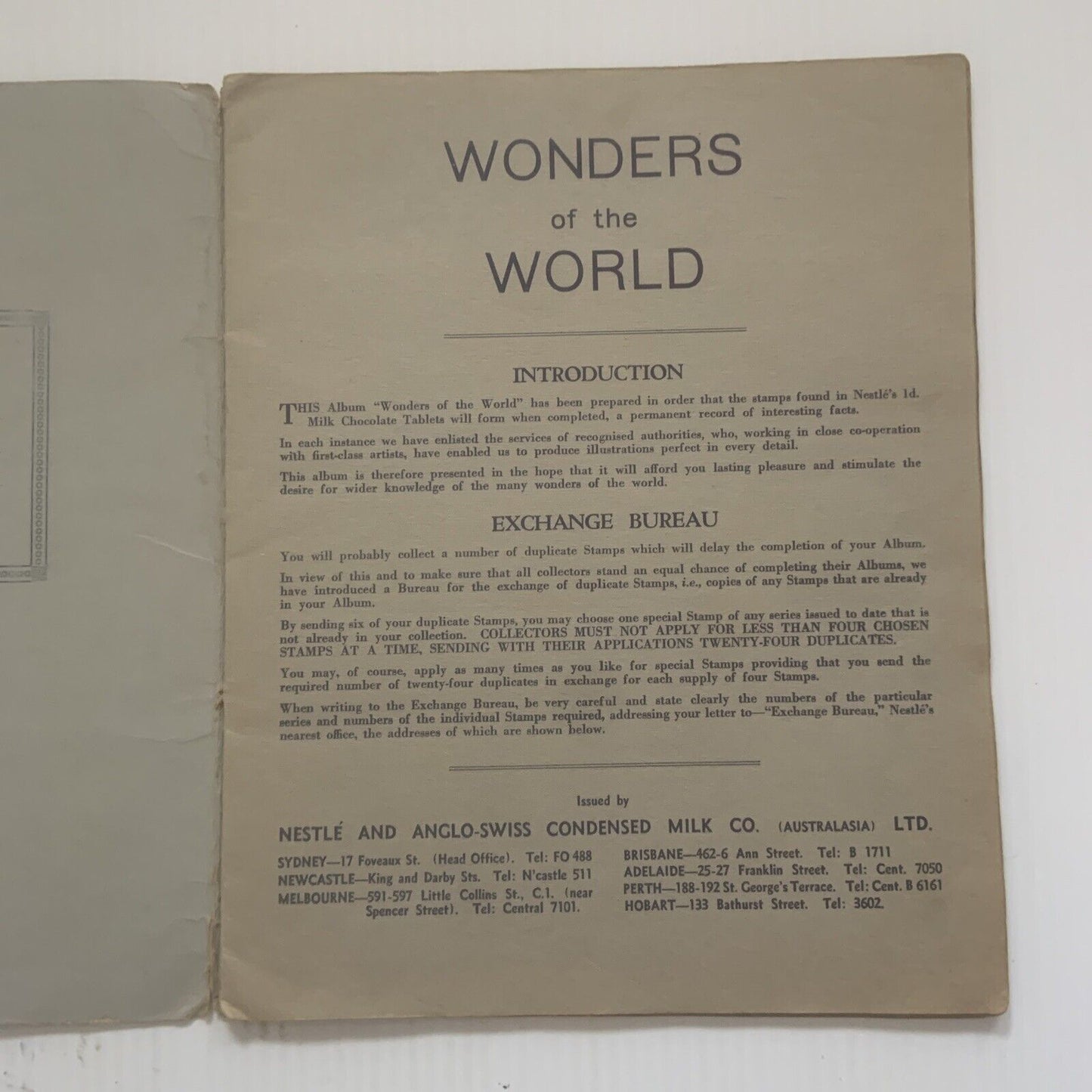 PB Complete Set Nestle’s Picture Stamp Album Wonders of the World V2 1930’s RARE