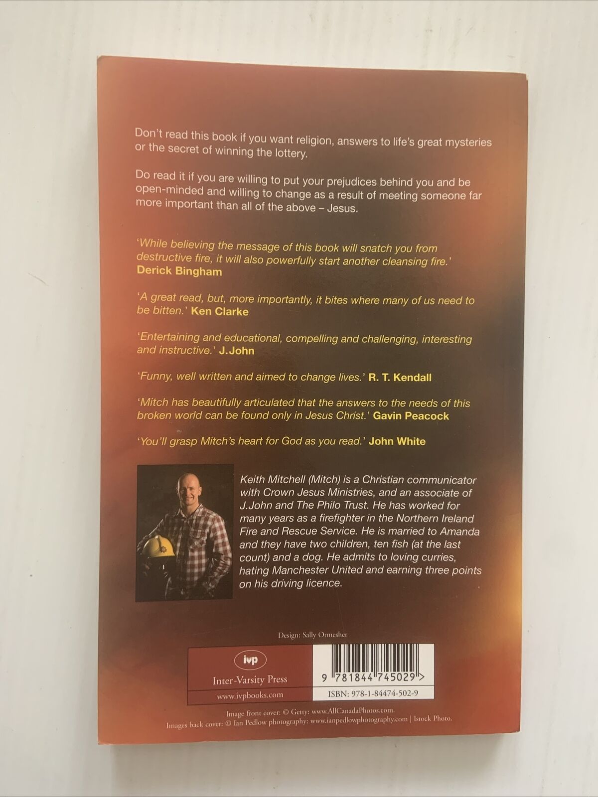 PB Snatched from the Fire Life with a Purpose by Keith Mitchell 2011 1st Ed NEW