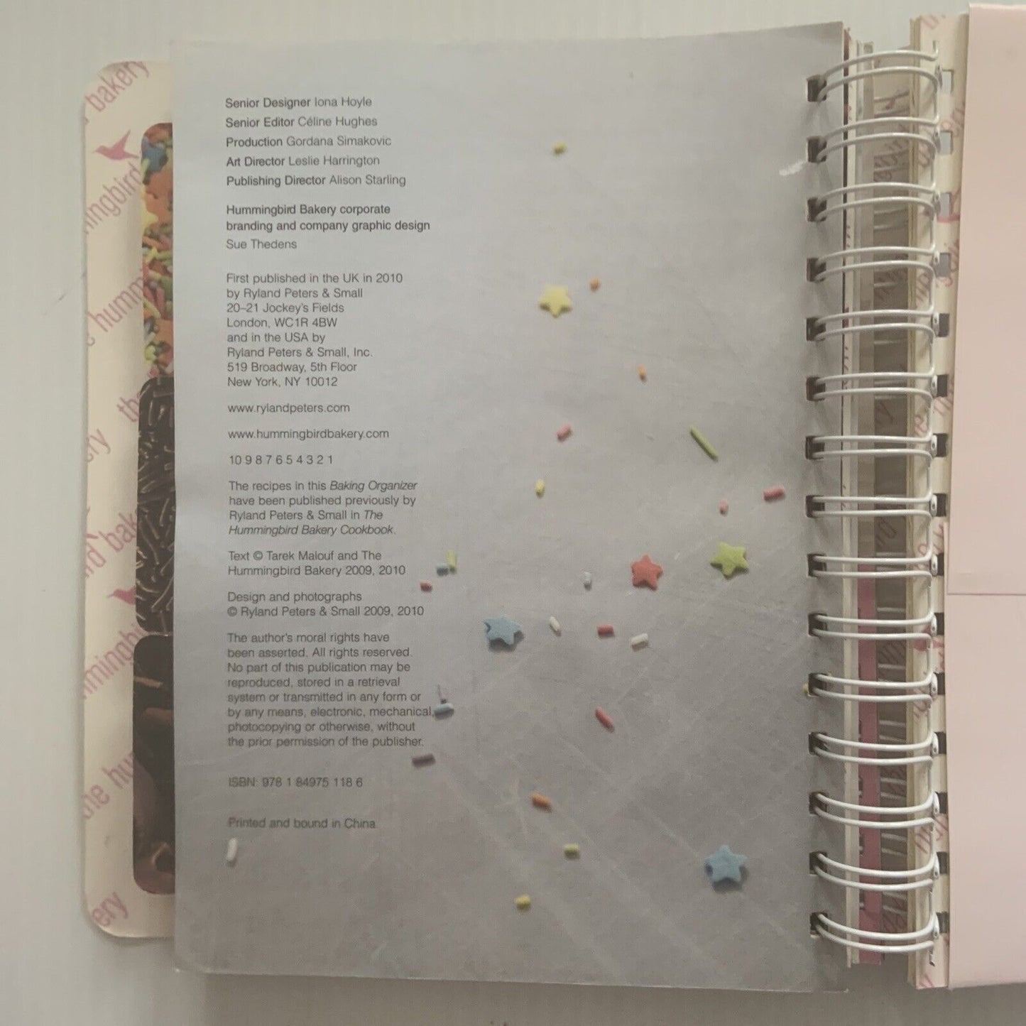 The Hummingbird Bakery Baking Organizer Spiral Bound Ryland Peters & Small