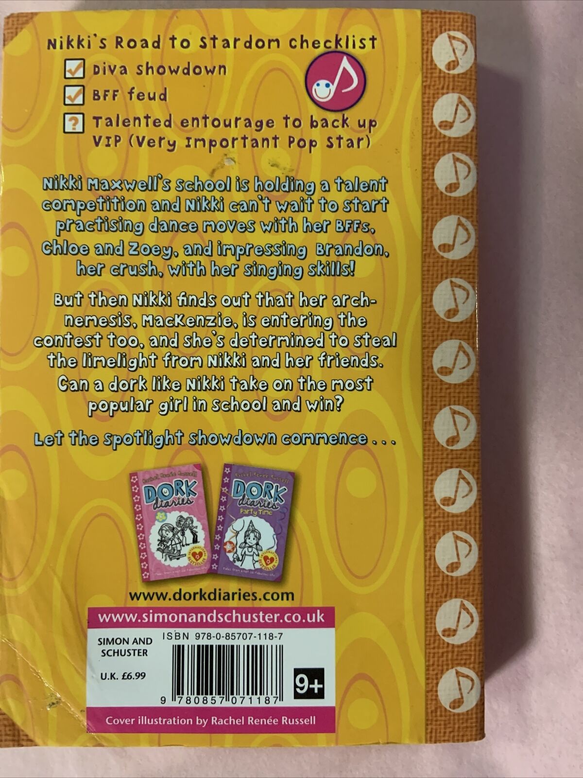 DORK DIARIES 2 Book Bundle Rachel Renee Russell Skating Sensation Pop Star NEW