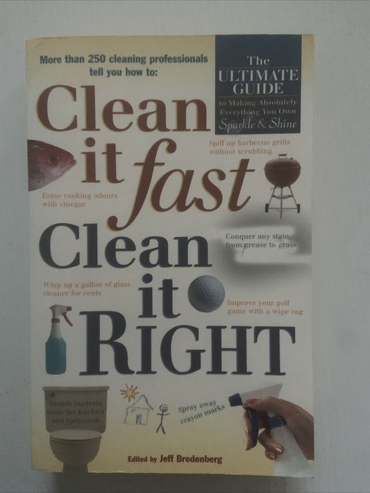 PB Book Clean it Fast Clean it Right The Ulitmate Guide House Garden Maintenance