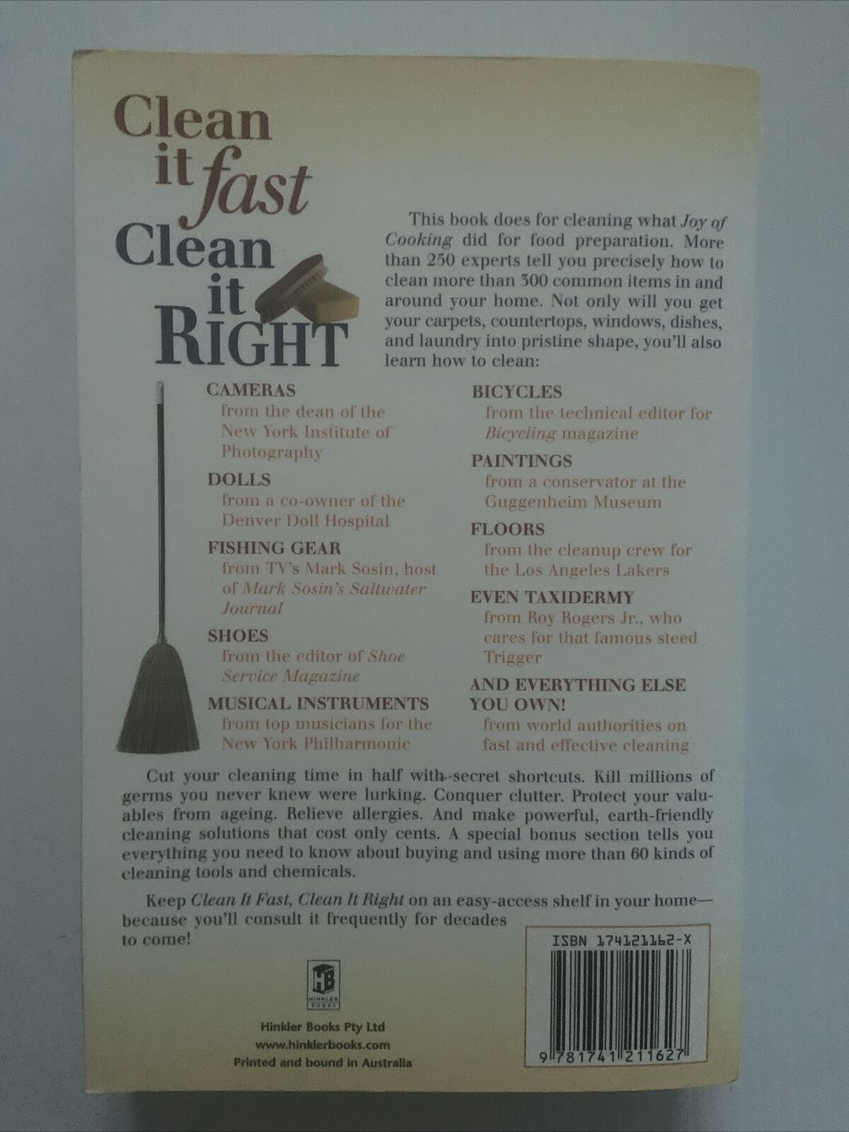 PB Book Clean it Fast Clean it Right The Ulitmate Guide House Garden Maintenance