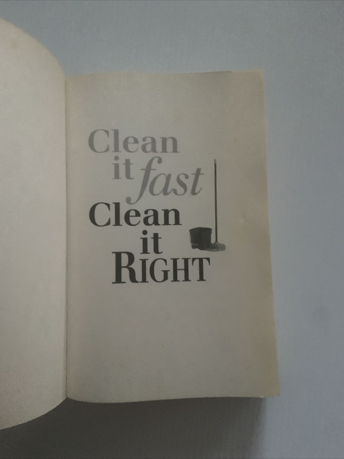 PB Book Clean it Fast Clean it Right The Ulitmate Guide House Garden Maintenance