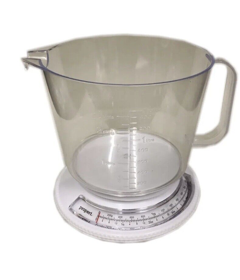 PROPERT Kitchen Scale SS2.2 kg / 5lb With Clear Measuring Jug 1.5 Lt in Box NEW