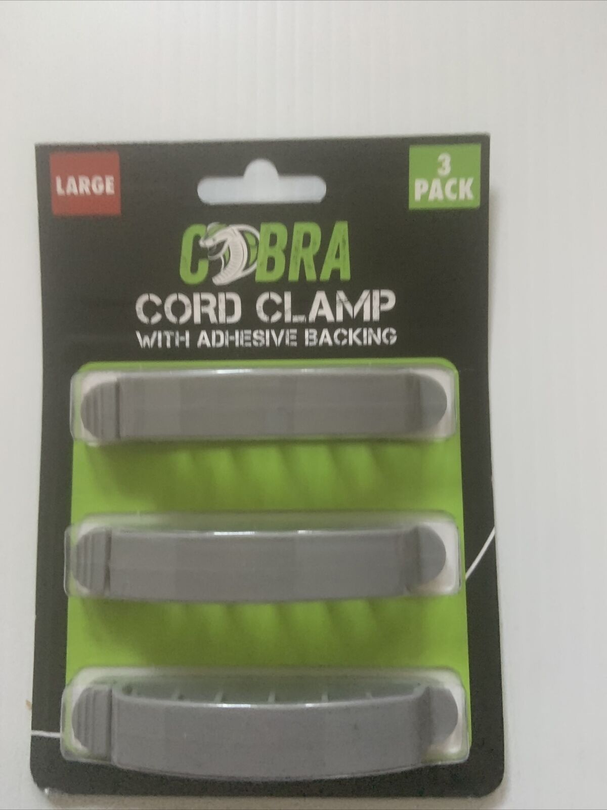 3 Pack COBRA Large CORD CLAMP Holds Up To Six Cords Electrical Adhesive Back