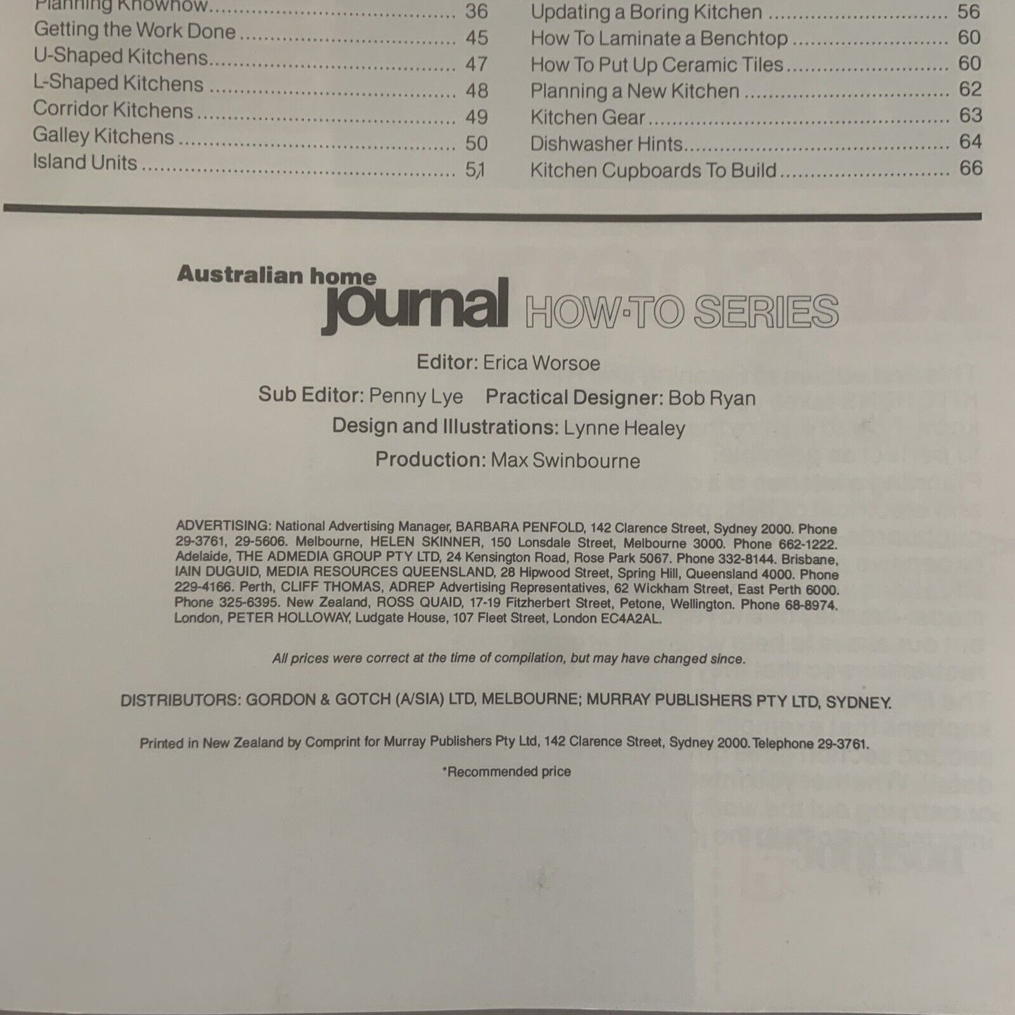 Australian Home Journal How To Series Kitchens 1970's