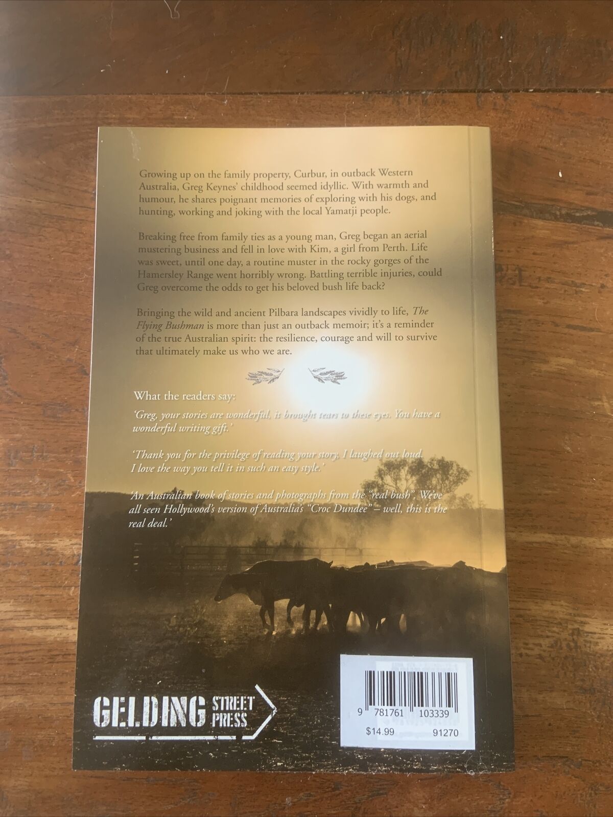 PB Book THE FLYING BUSHMAN Greg Keynes Australian Story Of Life Above The Land