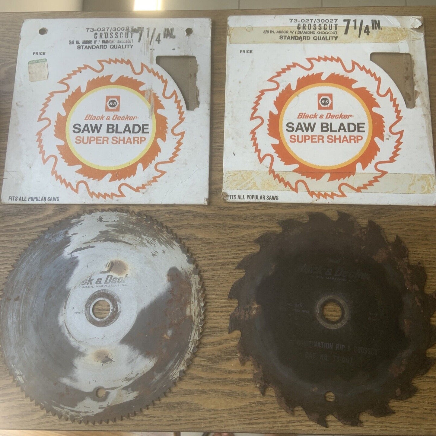 Vintage BLACK & DECKER Saw Blade 2 X 7 1/4” Crosscut 5/8” Arbor Hole 73-027 Rust