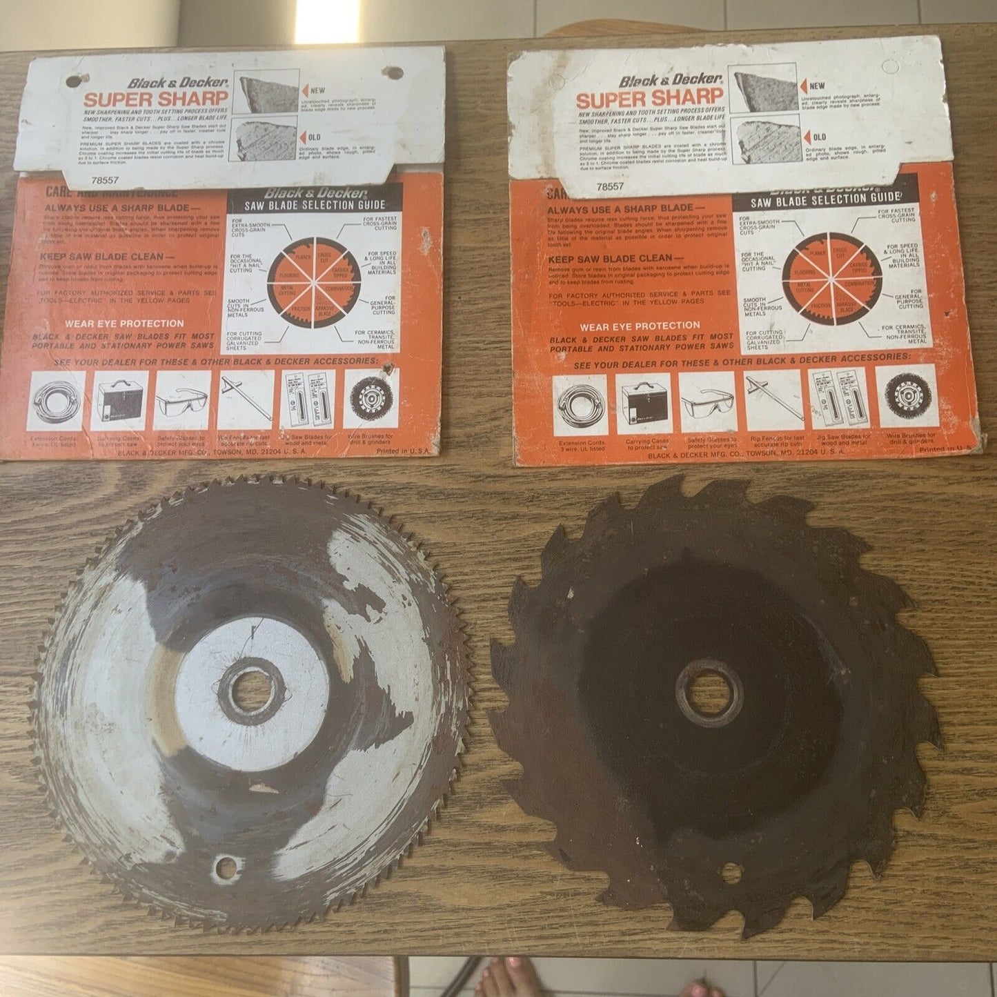 Vintage BLACK & DECKER Saw Blade 2 X 7 1/4” Crosscut 5/8” Arbor Hole 73-027 Rust