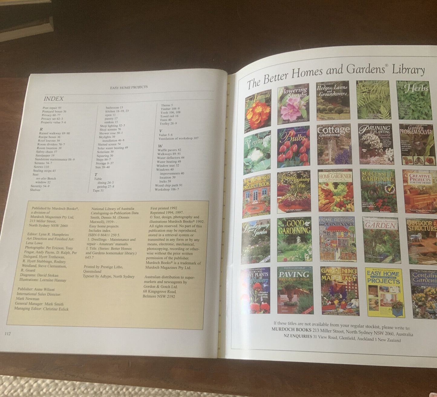 Book Better Homes and Gardens Easy Home Projects A Handyman's Guide Australia