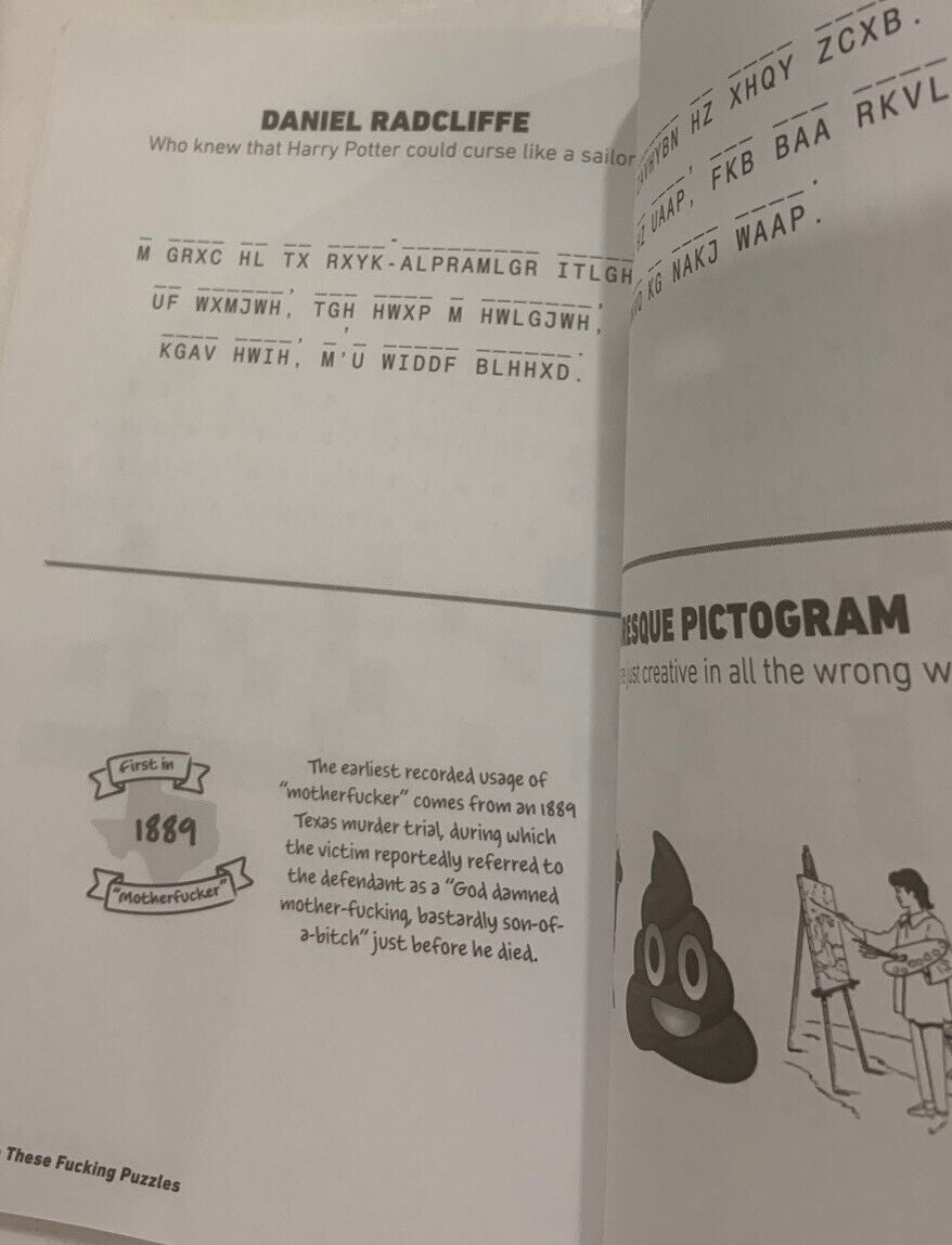PB Book SOLVE THESE F*CKING PUZZLES Delight Your Salty Gutter Brain Val Garrity