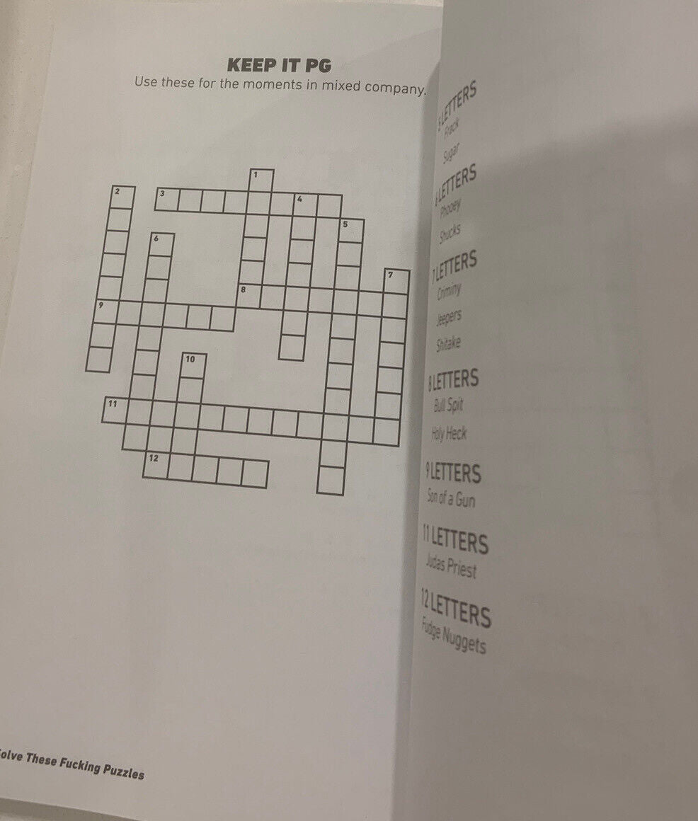 PB Book SOLVE THESE F*CKING PUZZLES Delight Your Salty Gutter Brain Val Garrity