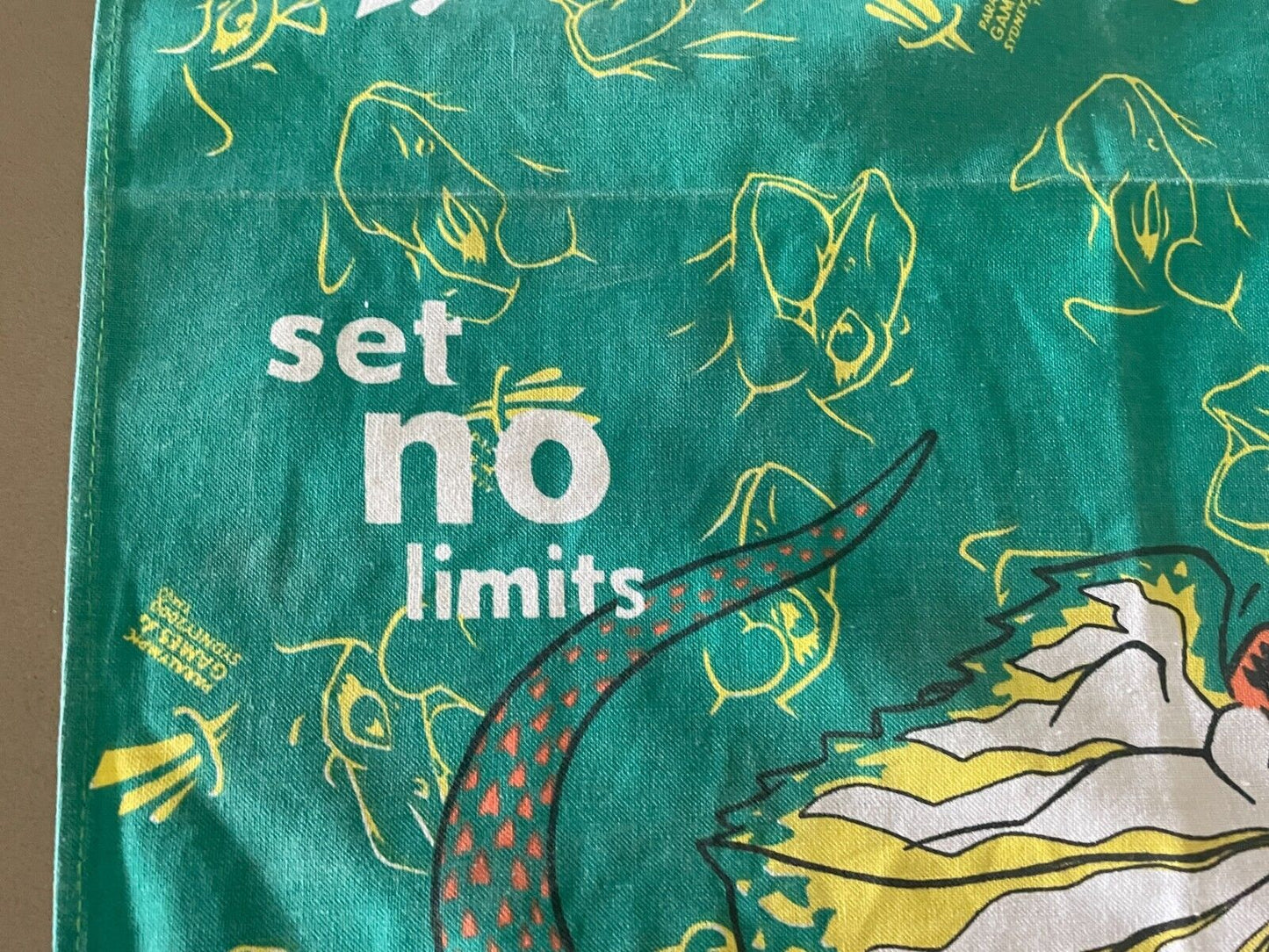 Vintage Tea Towel PARALYMPIC GAMES Sydney 2000 Lizzy Lizard Mascot Souvenir