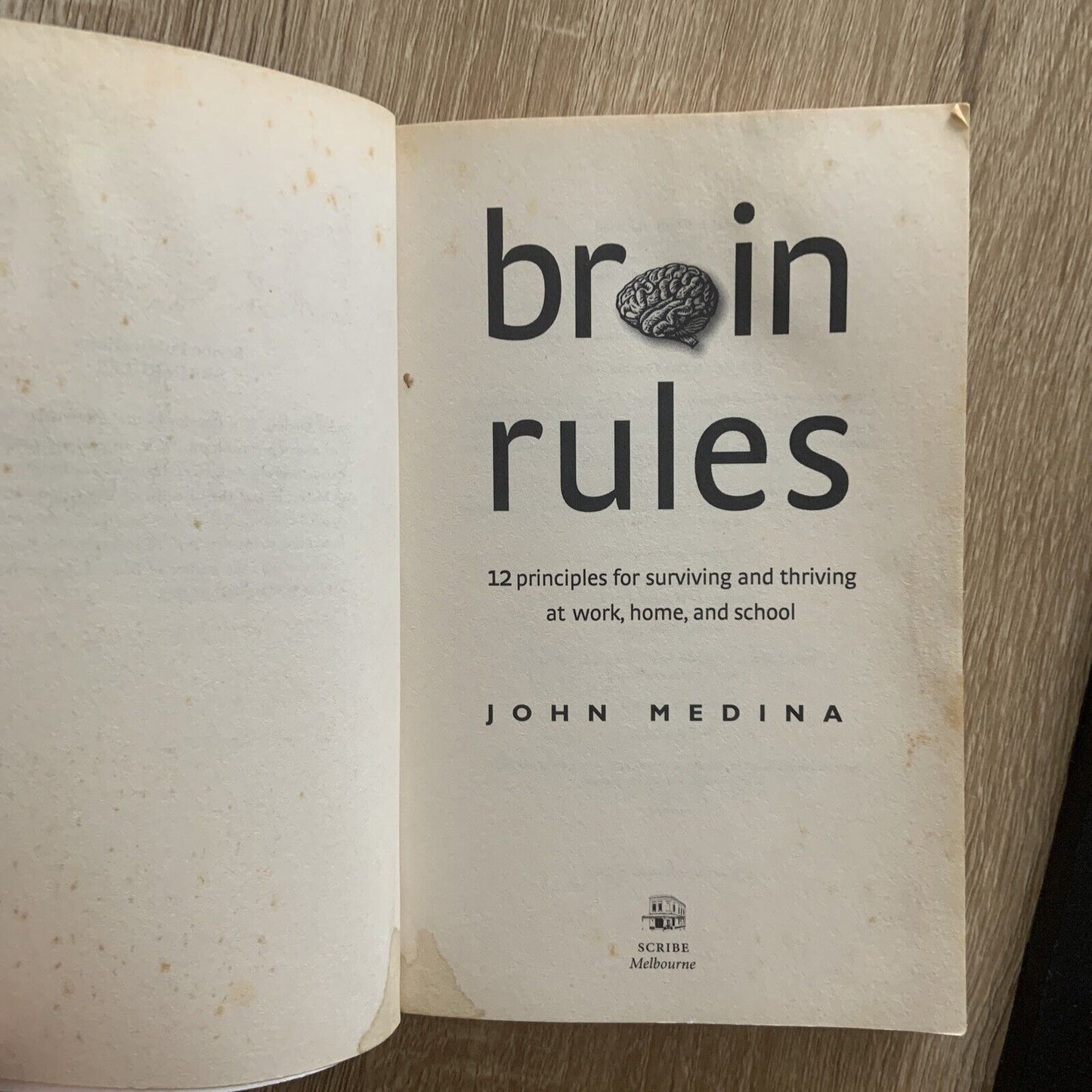 PB BRAIN RULES 12 Principles For Surviving Thriving @ Work Home School Self Help