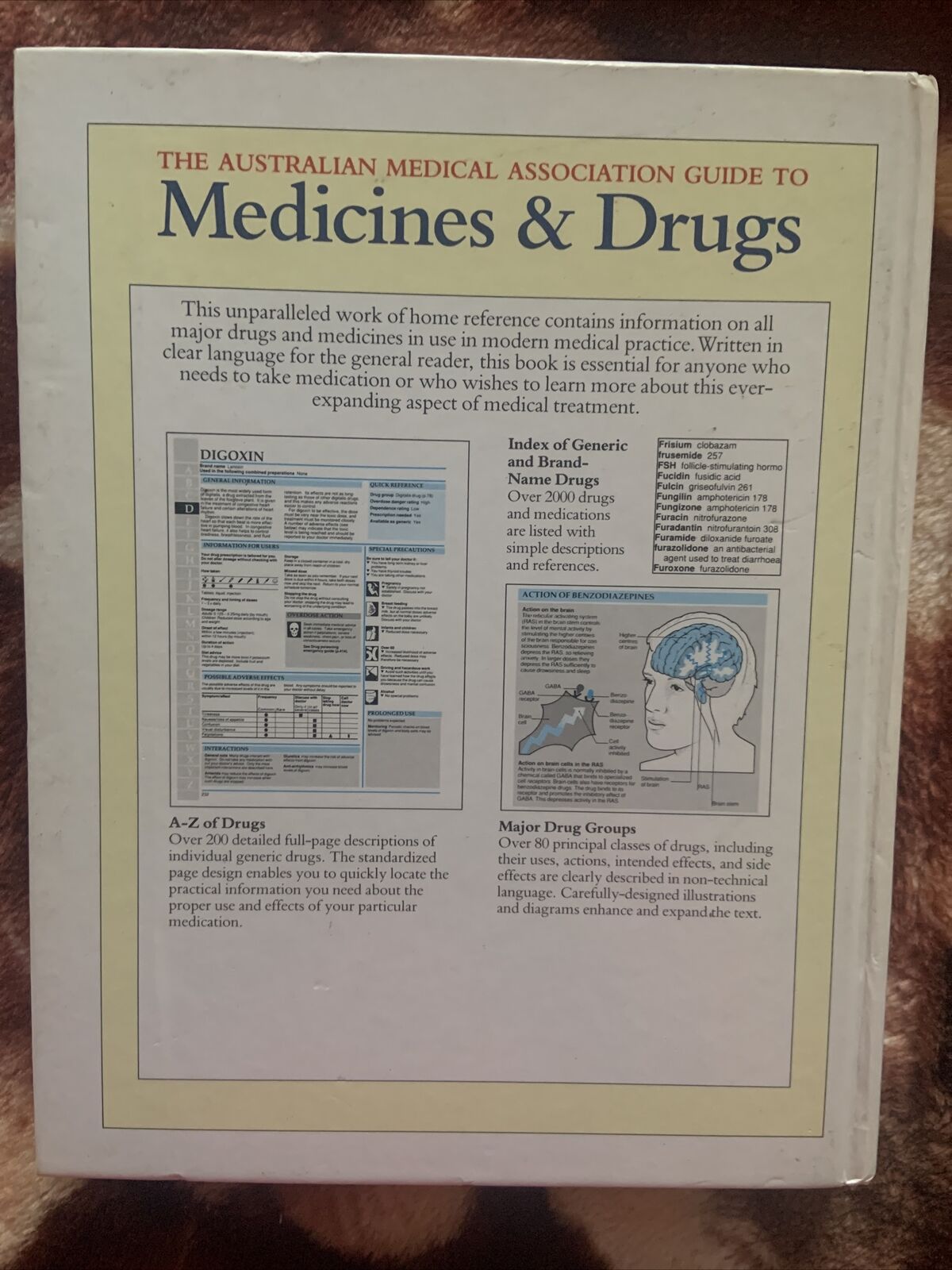HC AMA Guide to Medicines & Drugs Readers Digest 1990 Australia Health Wellbeing