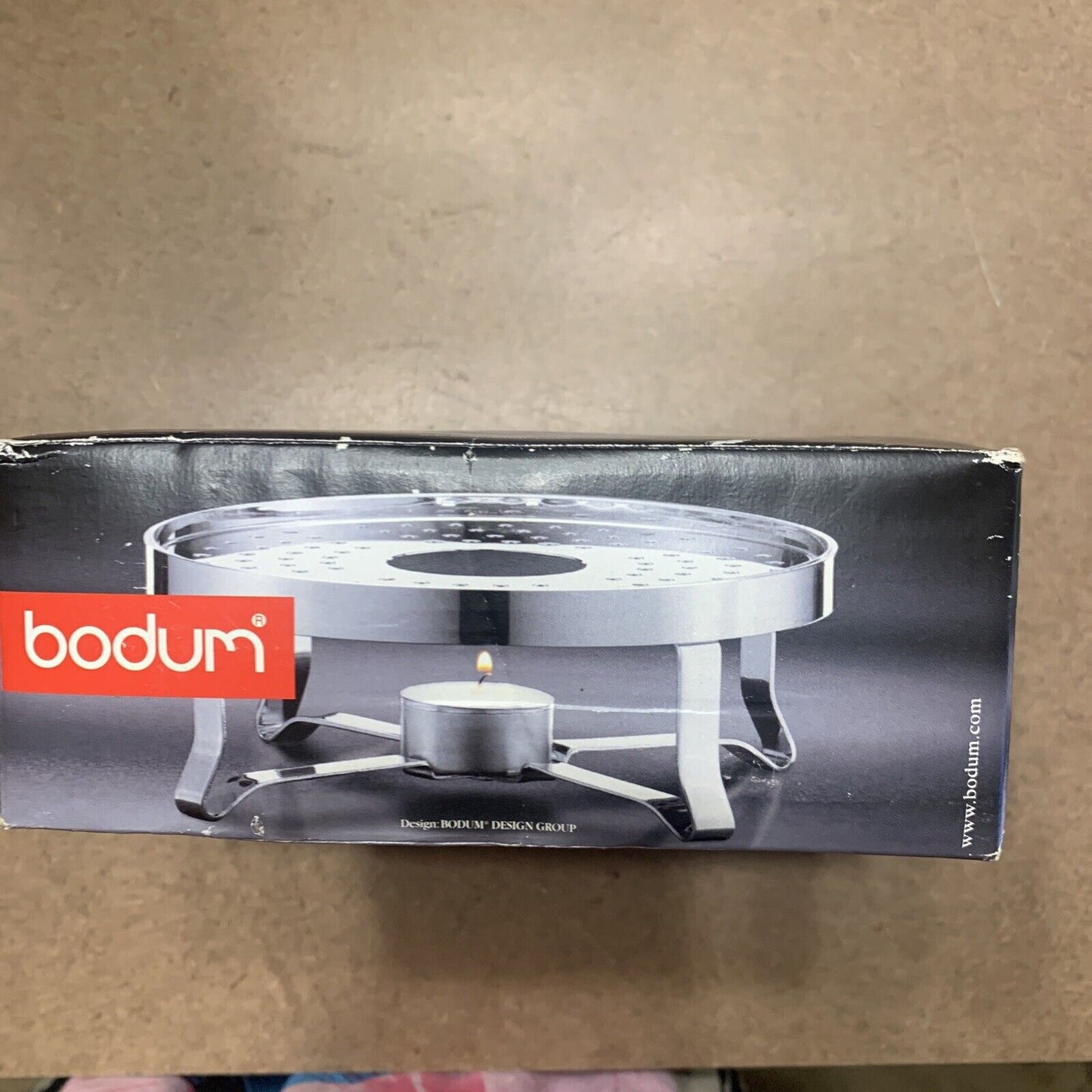BODUM Chambord Chrome Plated Steel Tea Light Warmer Silver NO 1902 Portugal NEW