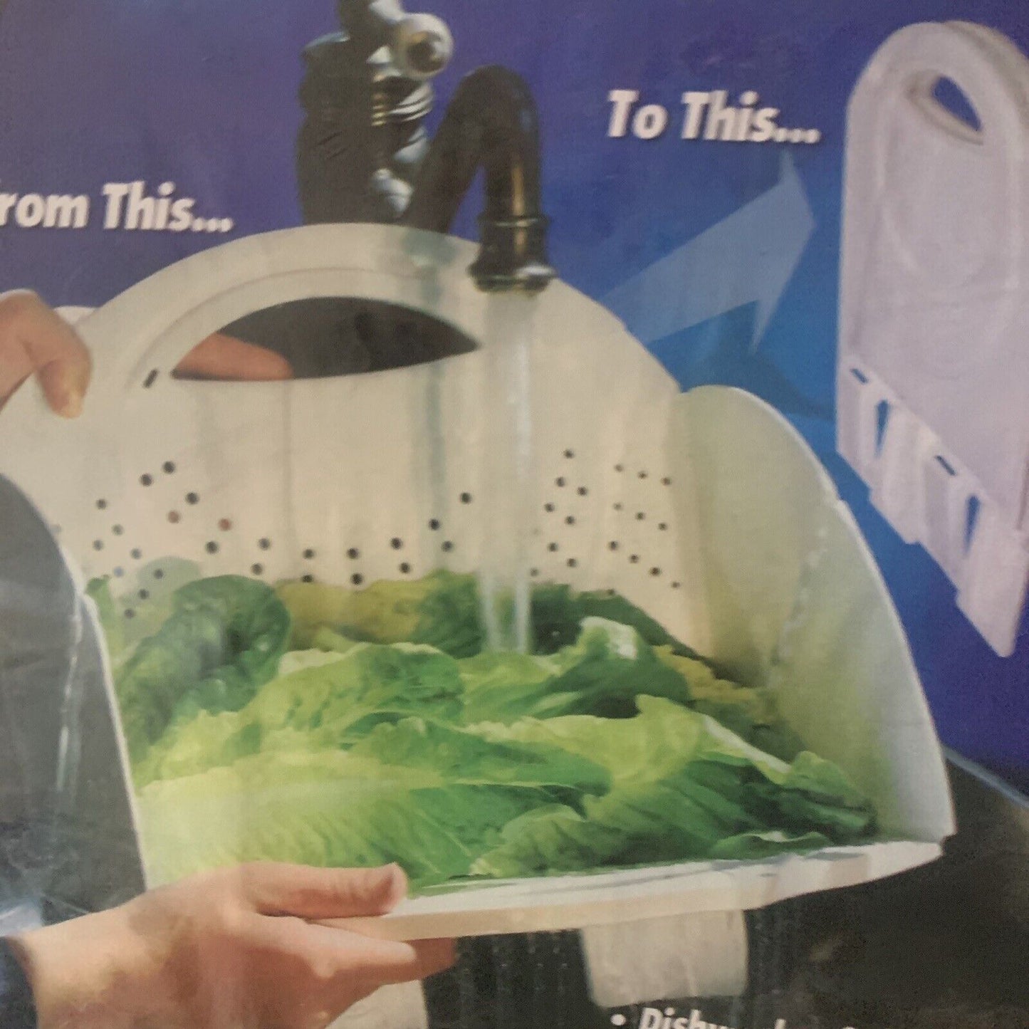 COLANDER Flat Folding Collapsible Space Saving Full Size Strainer Kitchen NEW
