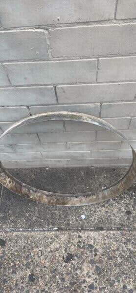 2x WINE BARREL RINGS HOOPS Galvanised Steel BANDS fit for purpose upcycle rustic