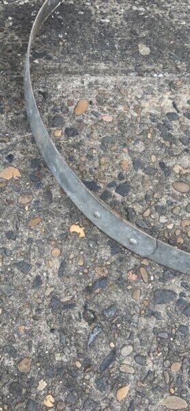 2x WINE BARREL RINGS HOOPS Galvanised Steel BANDS fit for purpose upcycle rustic