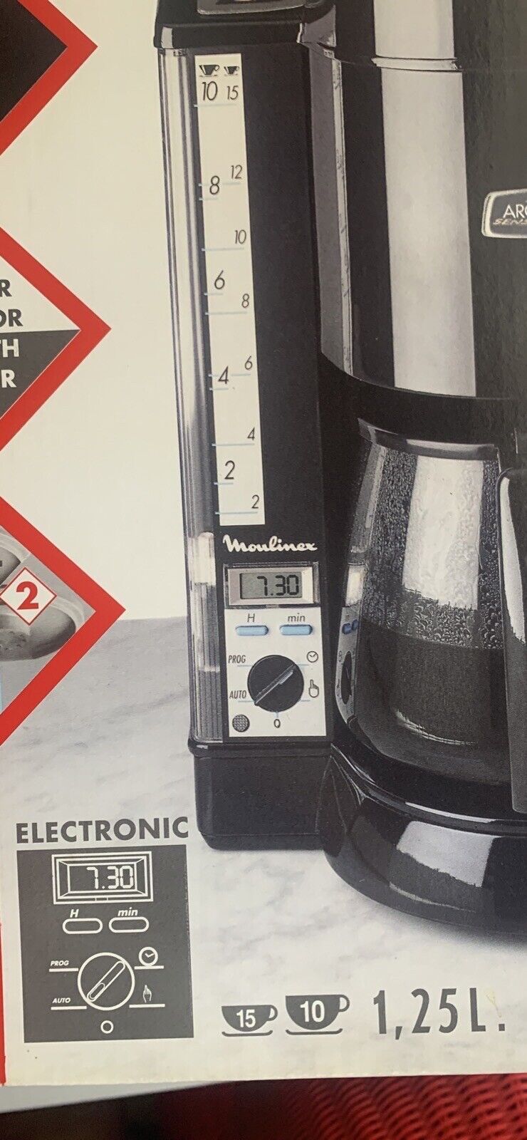 COFFEE PERCOLATOR Moulinex Arome Sensation Electronic 1.25litre Machine France