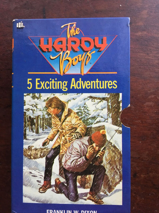 EMPTY BOX The Hardy Boys 5 SLIP COVER Exciting Adventures 1980’s Illustrated