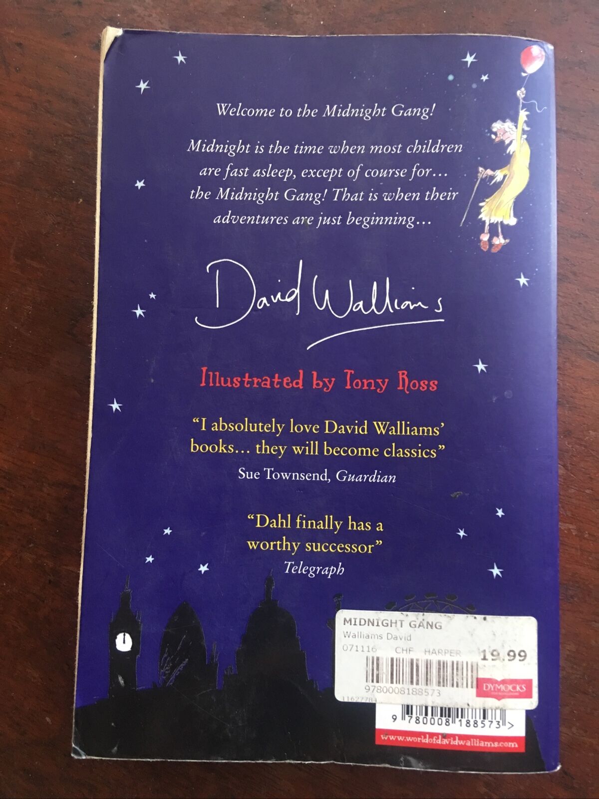 PB Book THE MIDNIGHT GANG by David Walliams 2016 Tony Ross Children KIDS