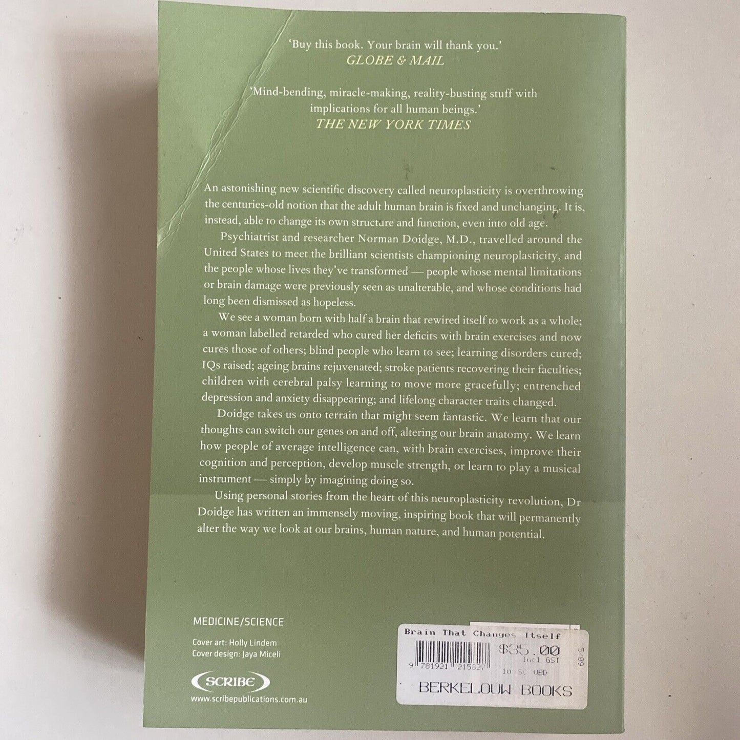 PB Book Brain That Changes Itself Norman Doidge Psychology Health 2009 True