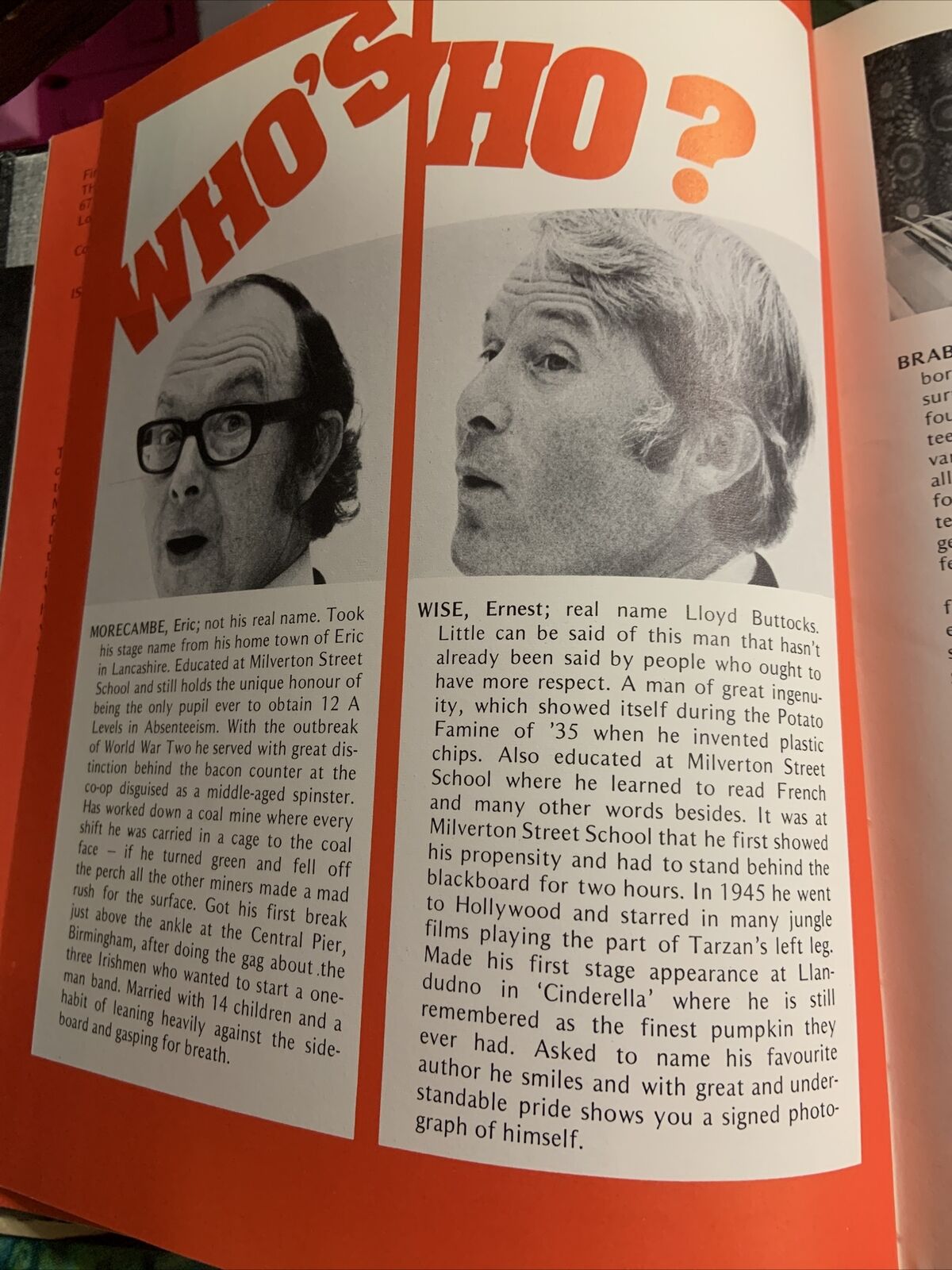 1974 The Best of MORECAMBE & WISE A Celebration Eddie Braben Scripts Vintage UK