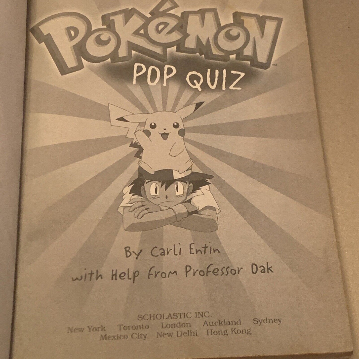 Pokemon Pop Quiz! A Total Trivia and Test Your Knowledge Book PB Pencil Answers