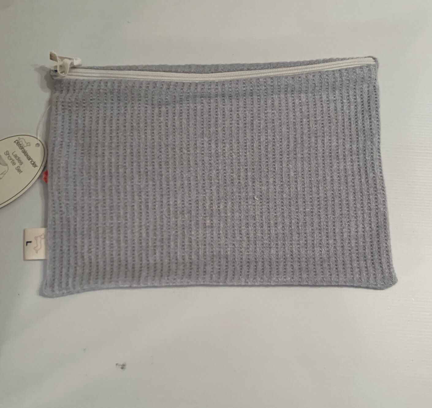 PETER ALEXANDER Pyjama Sleepwear PJ Bag Zip Close Soft Waffle BAG ONLY 32X23cm