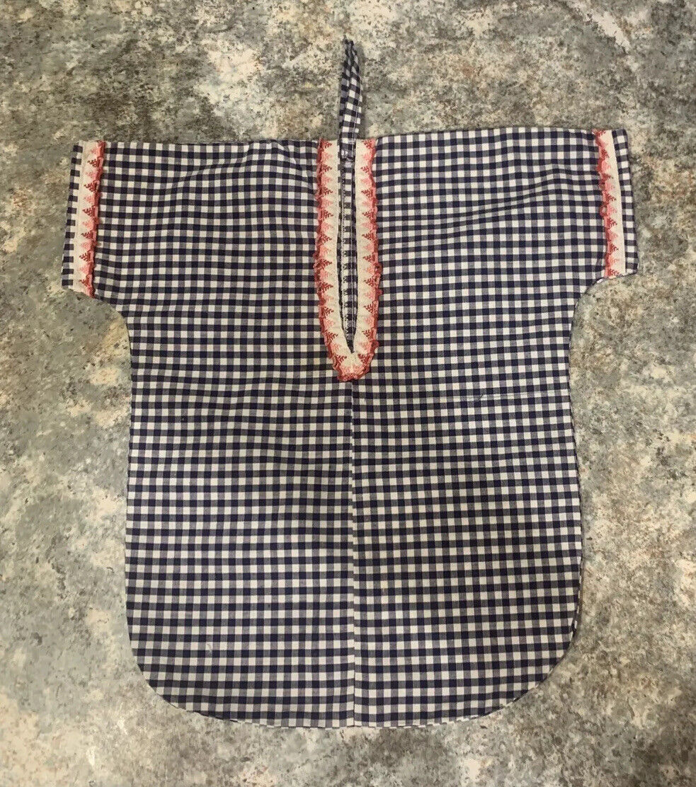 PEG BAG Clothes Pegs on HANGER Undies Stockings Navy White Gingham Handmade NEW