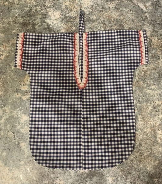 PEG BAG Clothes Pegs on HANGER Undies Stockings Navy White Gingham Handmade NEW