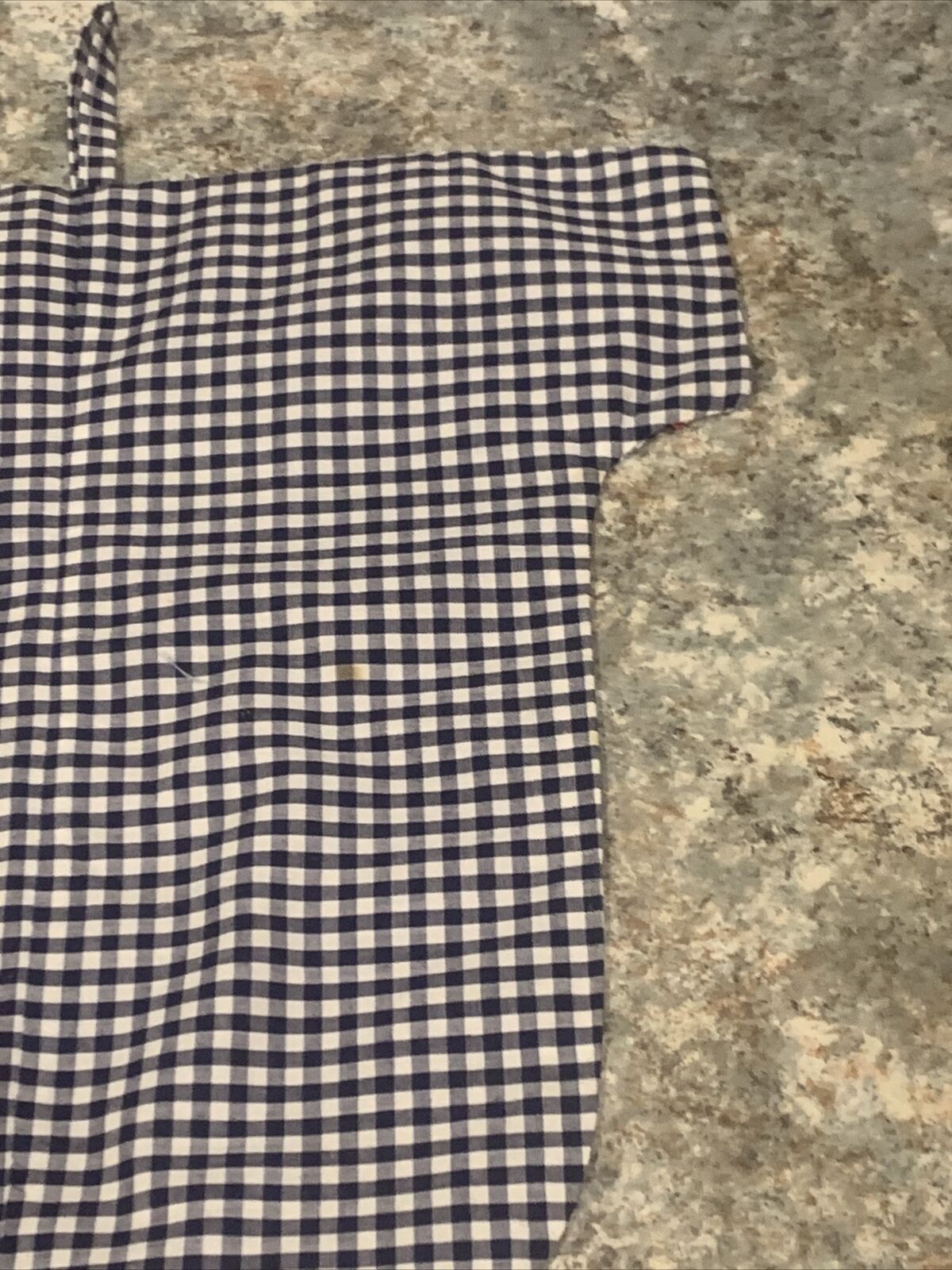 PEG BAG Clothes Pegs on HANGER Undies Stockings Navy White Gingham Handmade NEW