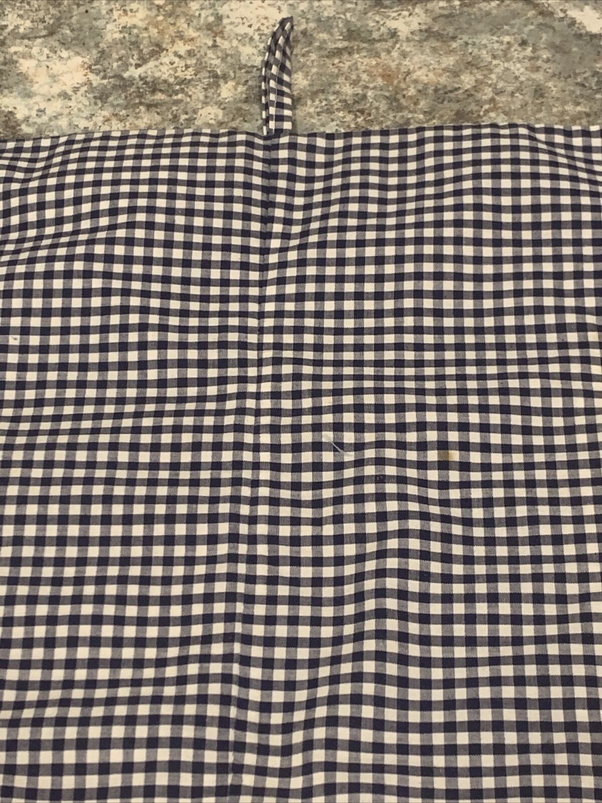 PEG BAG Clothes Pegs on HANGER Undies Stockings Navy White Gingham Handmade NEW