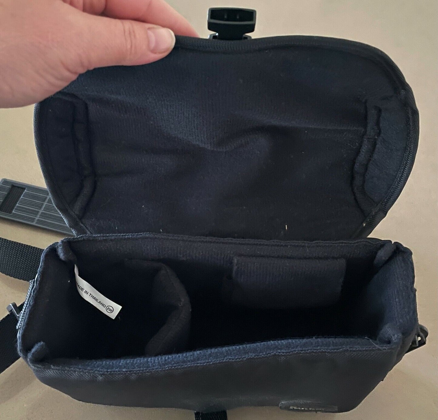 KODAK Camera Carry Bag w Shoulder Strap Logo Clip Front Black Vintage