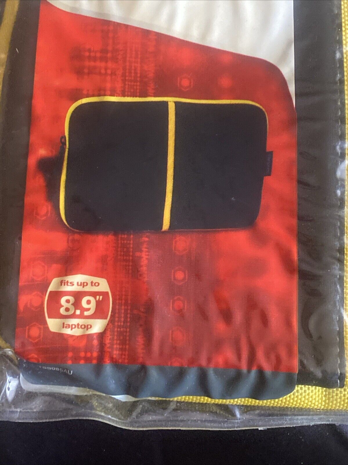 Laptop Bag TARGUS SlipSkin Sleeve Laptop Case 8.9" Neoprene Black Yellow Zip NEW