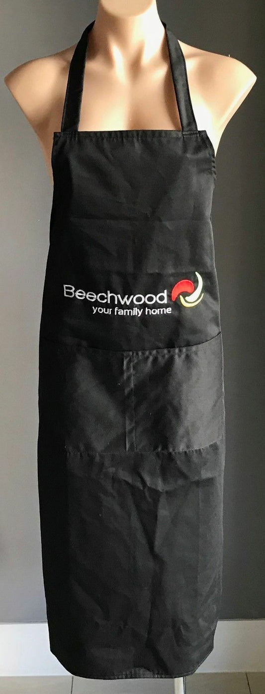Black Apron  BEECHWOOD HOMES Promo Cotton Souvenir BBQ Cafe Kitchen Unisex L NEW