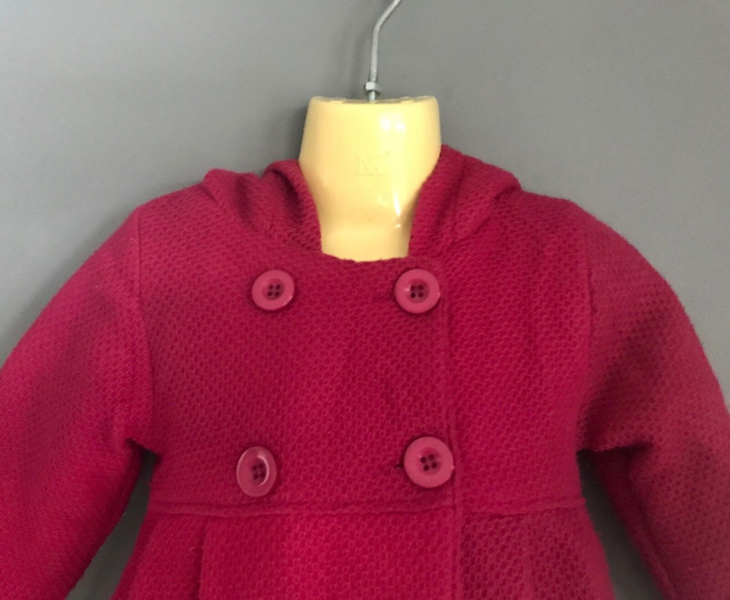 Baby Girl SPUNKY KIDS 18 24 Mths Swing Hoodie Coat Textured Cerise Hoody Sz 90