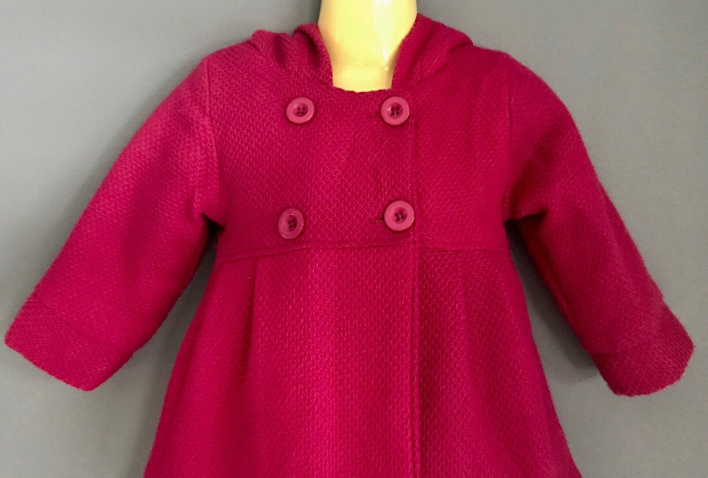 Baby Girl SPUNKY KIDS 18 24 Mths Swing Hoodie Coat Textured Cerise Hoody Sz 90